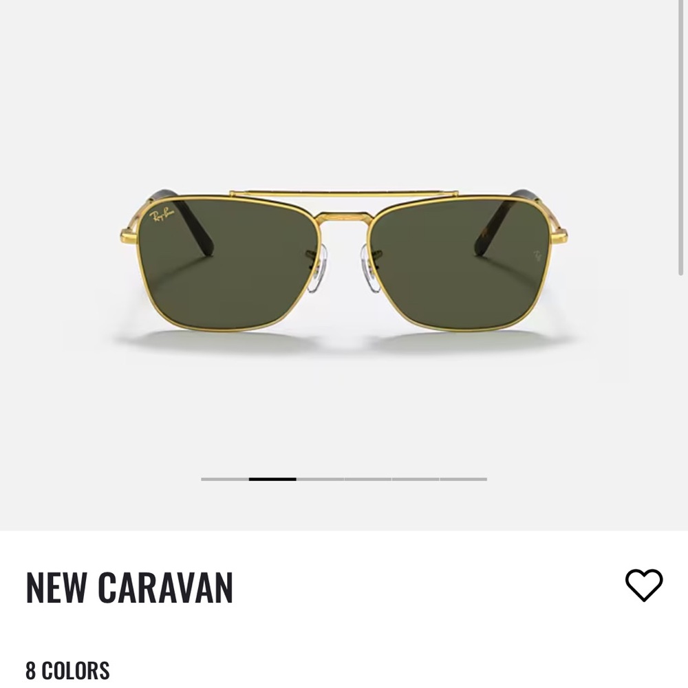 Brand new Ray-Ban Gold and Green Sunglasses